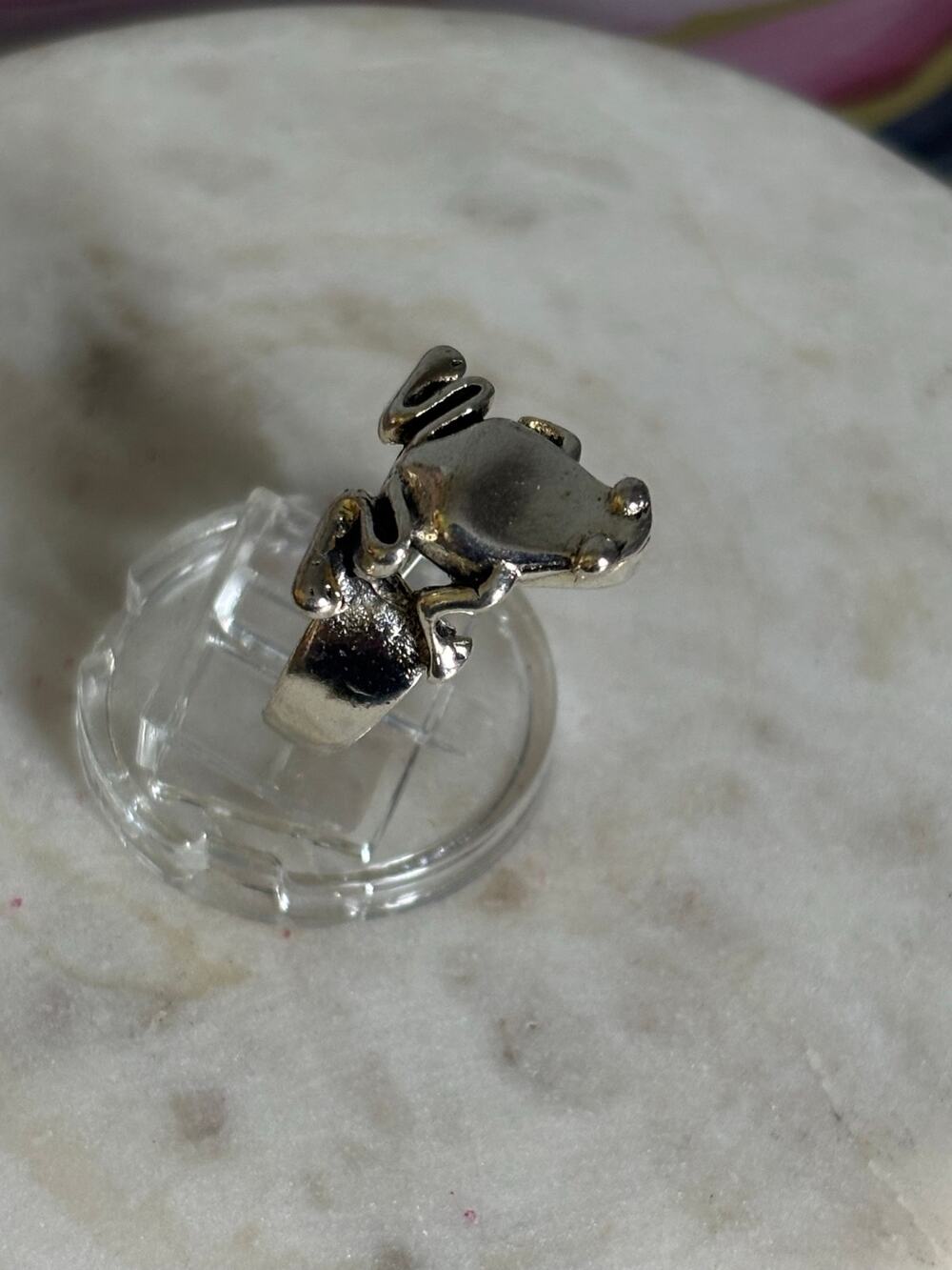 3D Frog Ring Size 6 - Silver Animal Statement Ring New